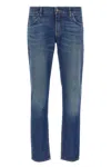 Dolce & Gabbana Logo Embroidery Jeans In Blue