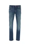 Dolce & Gabbana Logo Embroidery Jeans In Blue