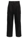 Dolce & Gabbana Single-pleated Cargo Pants With Embroidered Monogram In Black