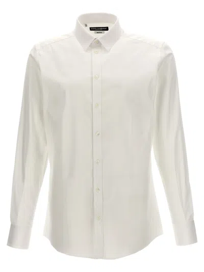 Dolce & Gabbana Logo Embroidery Shirt In White