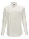 Dolce & Gabbana White Shirt With Classic Collar And Dropped Shoulders In Neutral