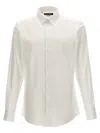 Dolce & Gabbana White Shirt With Classic Collar And Dropped Shoulders In Neutral