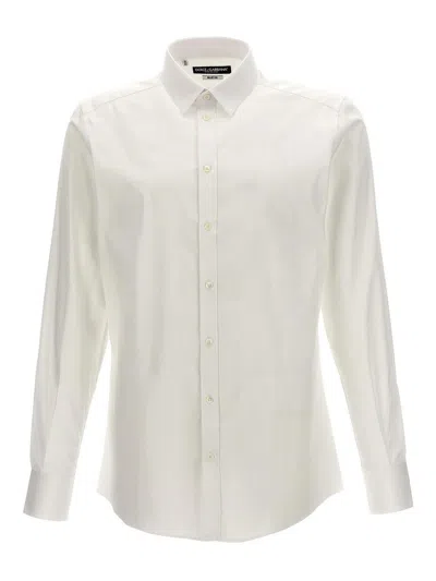 Dolce & Gabbana Logo Embroidery Shirt In White