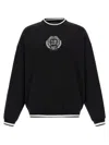 Dolce & Gabbana Crewneck Sweatshirt With Ribbed Cuffs And Hem In Black