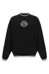 Dolce & Gabbana Crewneck Sweatshirt With Ribbed Cuffs And Hem In Black
