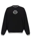Dolce & Gabbana Crewneck Sweatshirt With Ribbed Cuffs And Hem In Black