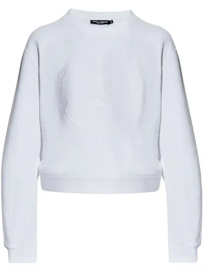 DOLCE & GABBANA LOGO-EMBROIDERY SWEATSHIRT