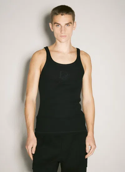 Dolce & Gabbana Logo Embroidery Tank Top In Black