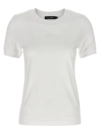 Dolce & Gabbana Logo Embroidery T-shirt In White