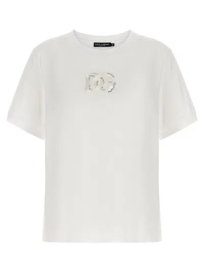 Dolce & Gabbana Logo Embroidery T-shirt In White