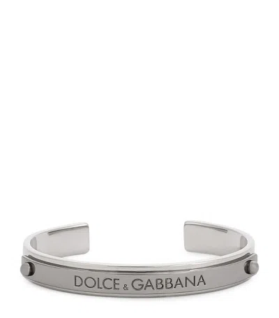 Dolce & Gabbana Logo-engraved Bangle In Multi