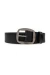 Dolce & Gabbana Logo Engraved Belt In Black