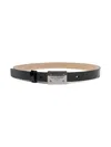 Dolce & Gabbana Logo-engraved Buckle Belt In Black
