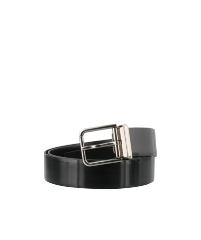 Dolce & Gabbana Leather Belt In Black