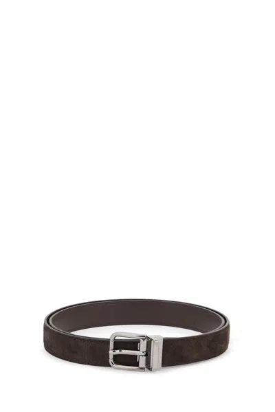 Dolce & Gabbana Brown Leather Reversible Belt