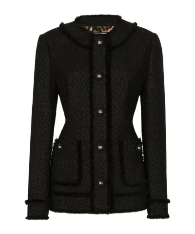DOLCE & GABBANA DOLCE  GABBANA FRAYED DETAILED JACKET