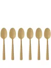 Dolce & Gabbana Set 6 Inox Coffee Spoons In Gold