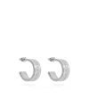 Dolce & Gabbana Logo Engraved Hoop Earrings In White