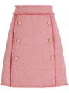 Dolce & Gabbana Logo-engraved Mini Skirt In Pink