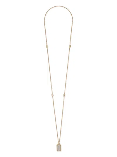 Dolce & Gabbana Logo-engraved Mixed-metal Necklace In Gold