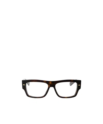 Dolce & Gabbana Logo Engraved Rectangle-frame Glasses