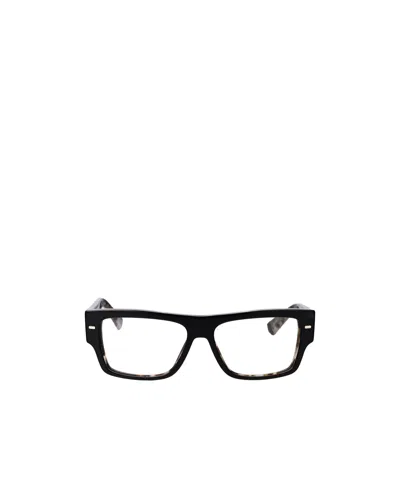 Dolce & Gabbana Logo Engraved Rectangle-frame Glasses