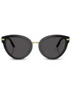 Dolce & Gabbana Logo-engraved Sunglasses In Black