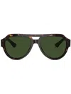 Dolce & Gabbana Logo-engraved Sunglasses In Brown