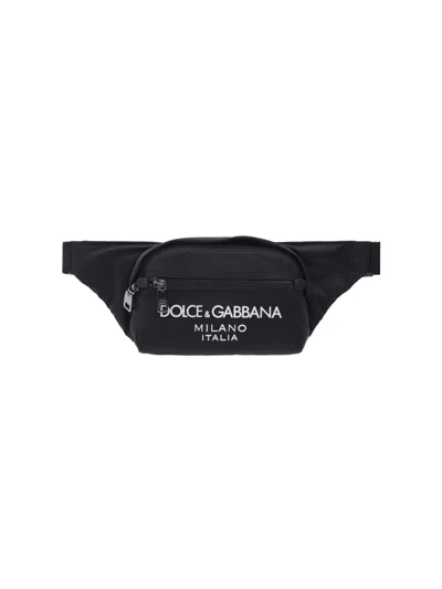 Dolce & Gabbana Logo Fanny Pack In Black