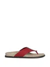 Dolce & Gabbana Logo Flip Flops In Red