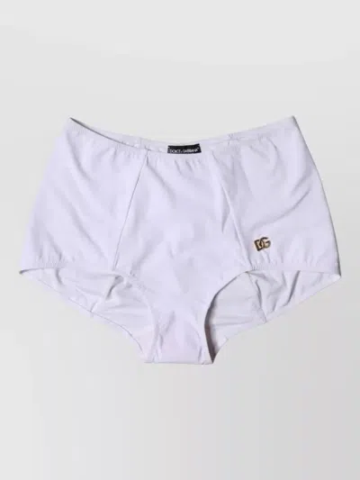 Dolce & Gabbana Logo Girdle High Waist Beach Panty In White