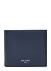 Dolce & Gabbana Logo Grained Leather Wallet In Blue