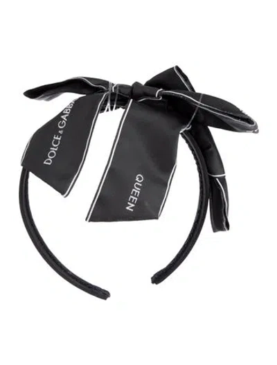 Pre-owned Dolce & Gabbana Logo Hair Clip In Black
