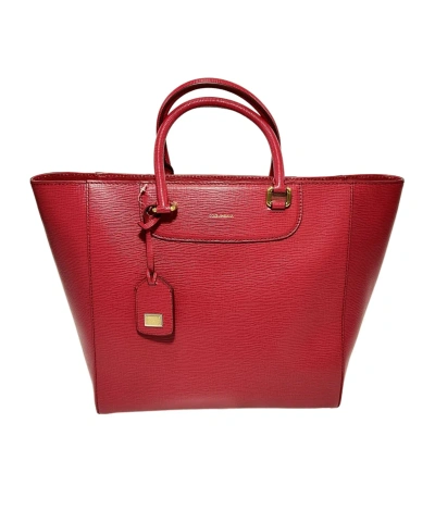 Dolce & Gabbana Logo Handbag In Red
