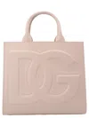Dolce & Gabbana Debossed-logo Tote Bag In Rosa