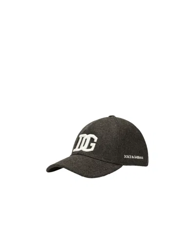Dolce & Gabbana Logo Baseball Hat Men In Gray