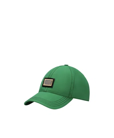 Dolce & Gabbana Logo Hat In Green