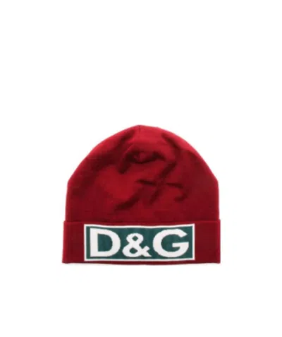 Dolce & Gabbana Logo Hat In Red