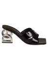 Dolce & Gabbana Logo Heel Slide Sandal In Black