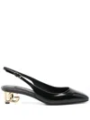 Dolce & Gabbana Black Décolleté With Dg Logo On The Heel In Black
