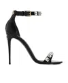 Dolce & Gabbana Keira 105 Crystal Embellished Sandals In Polished Leather In Black