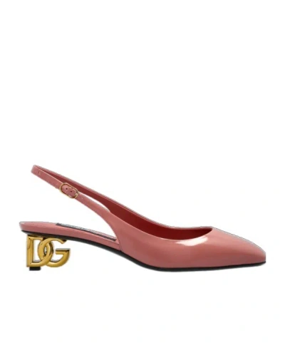 DOLCE & GABBANA DOLCE  GABBANA SQUARE TOE SLINGBACK PUMPS