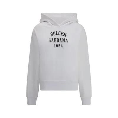 Dolce & Gabbana Women Logo Hoodie In White
