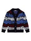 Dolce & Gabbana Blue T-shirt For Boy With Logo In Black