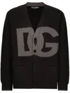 Dolce & Gabbana Gray Hand-knit Wool Cardigan In Grey