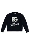 DOLCE & GABBANA LOGO INTARSIA KNITTED JUMPER