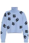 DOLCE & GABBANA LOGO INTARSIA KNITTED JUMPER