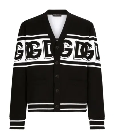Dolce & Gabbana Oversized Cardigan With Buttons In Black