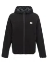 Dolce & Gabbana Black Logo Patch Jacket In Black