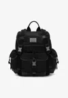 Dolce & Gabbana Logo Jacquard Backpack In Black